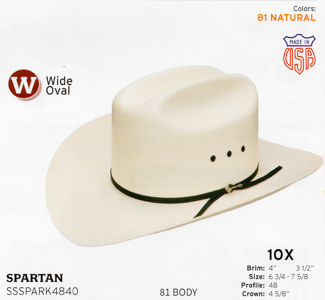 Stetson 6x spartan straw cowboy hat outlet